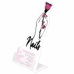 Picture of Berkeley Beauty - PW121-L Design Business Card Holder-Hand with Flower Large