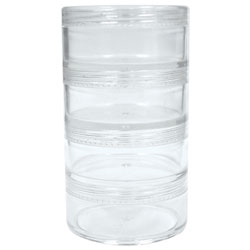 Picture of Burmax Item# FSC650 4-Tier Clear Stackable Jar 50 mL/1.7 oz